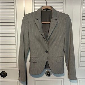 Express Gray Blazer with Subtle Stripes